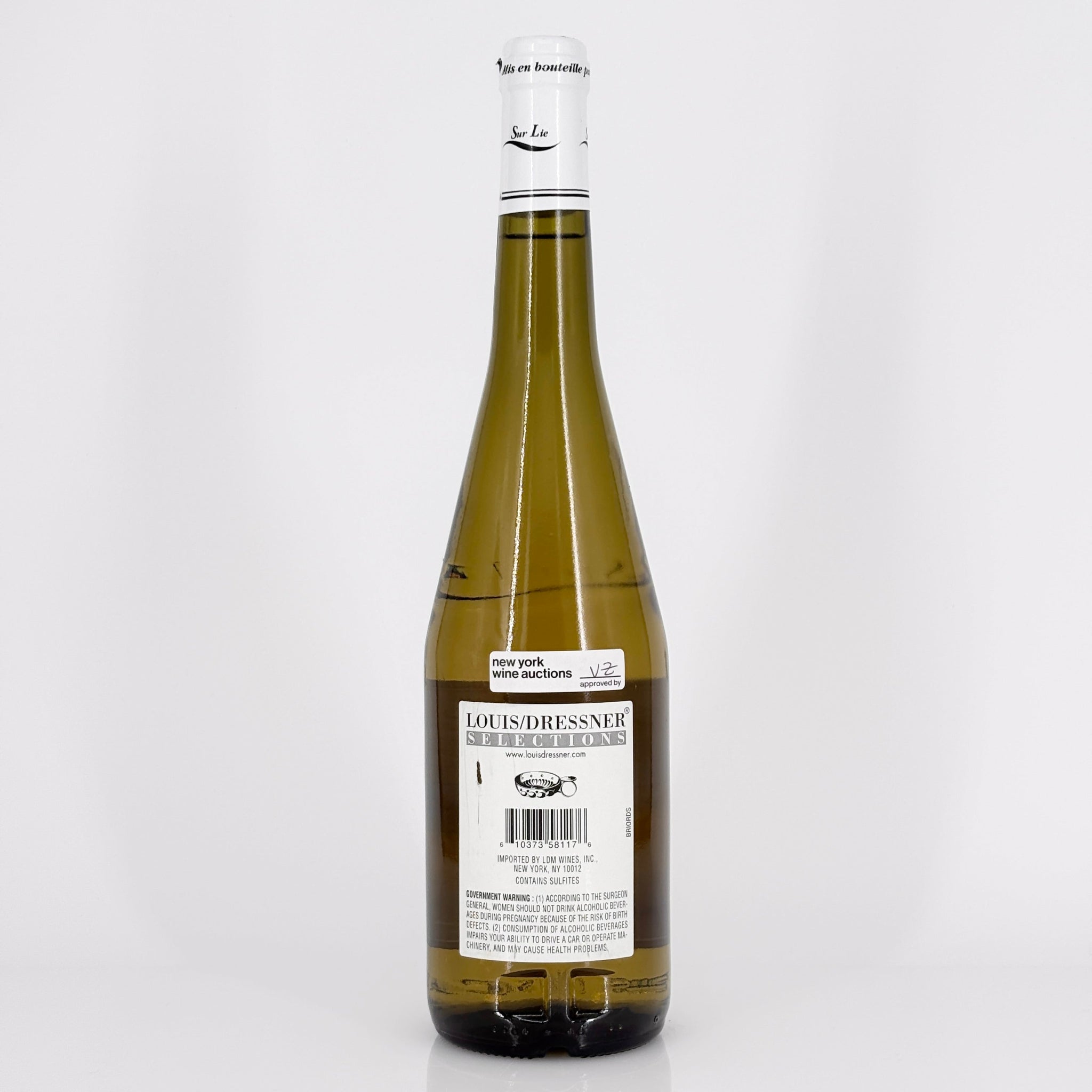 Bottle of wine on a white background