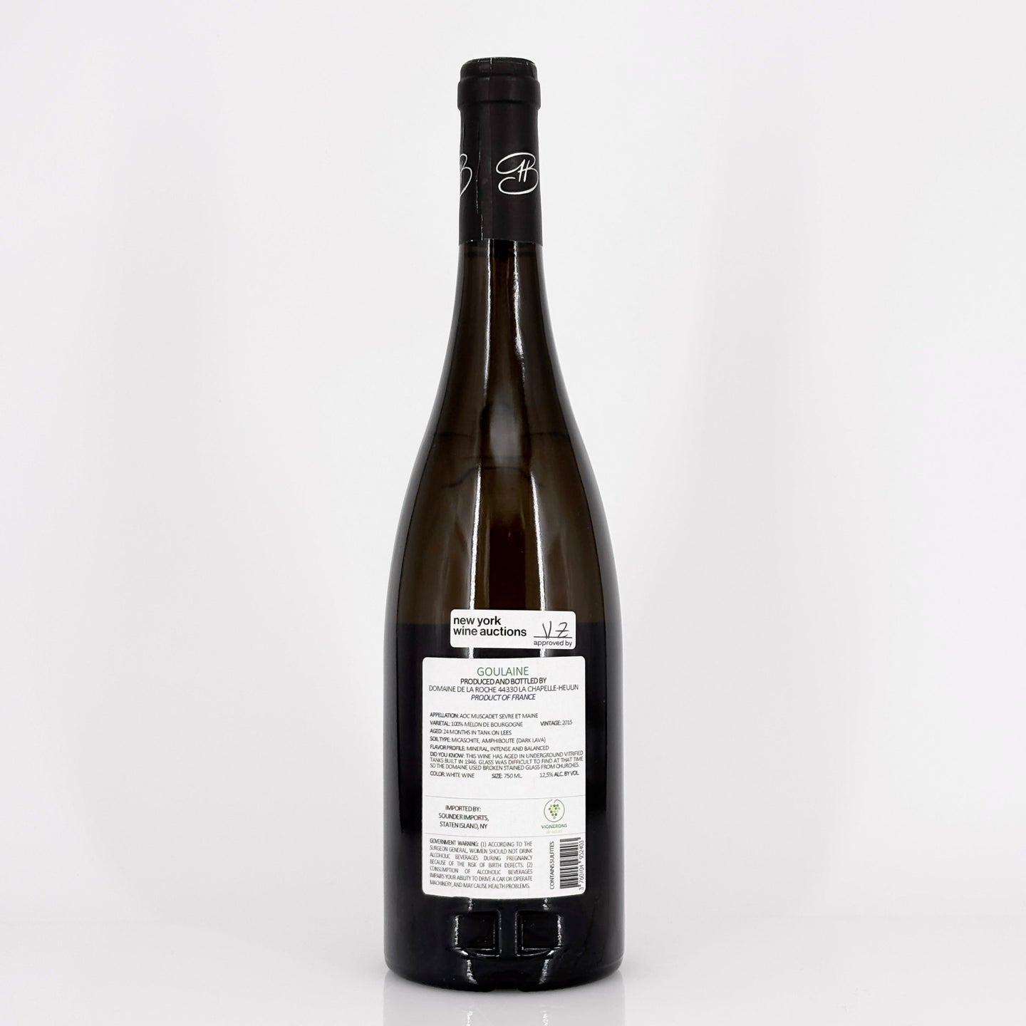Bottle of wine on a white background
