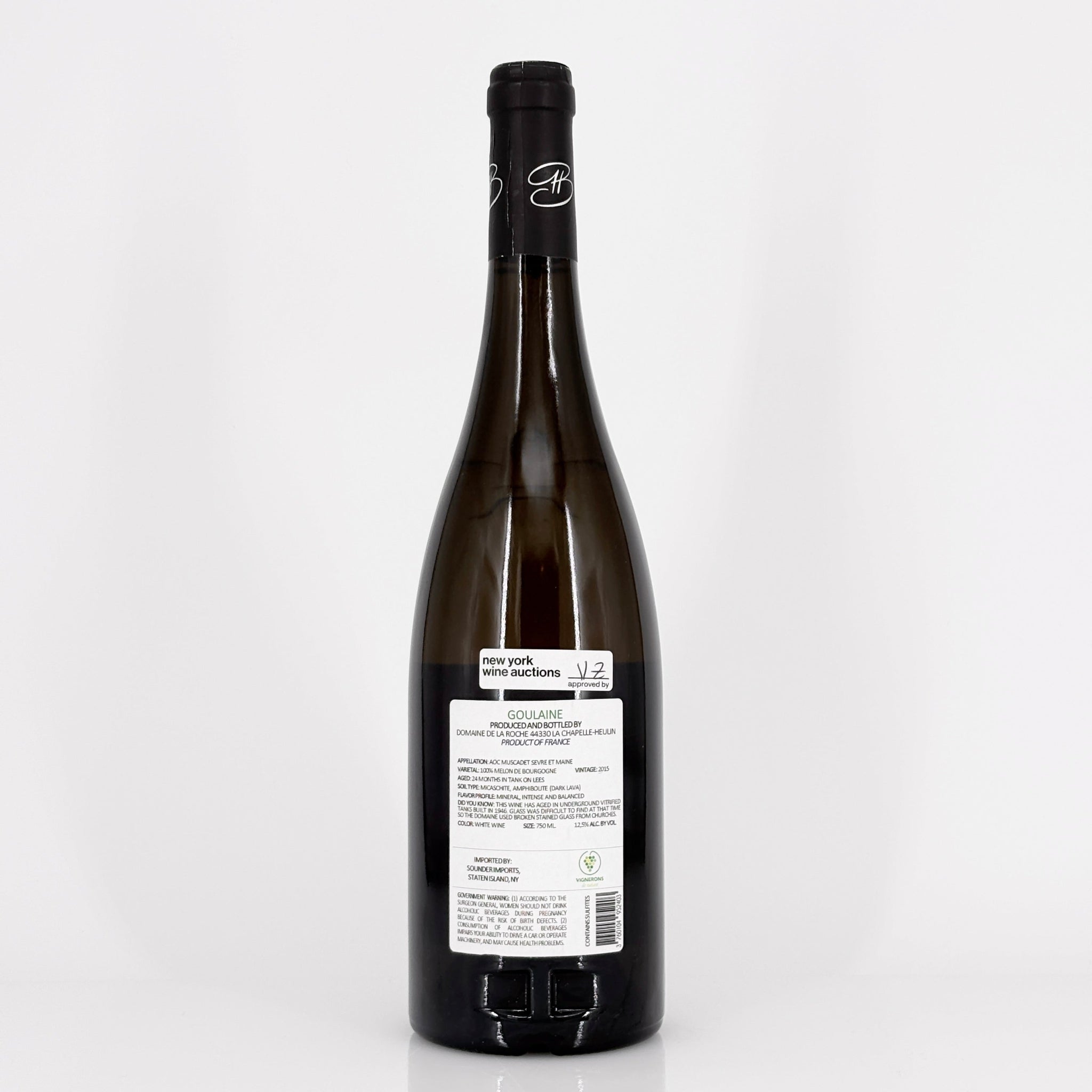 Bottle of wine on a white background