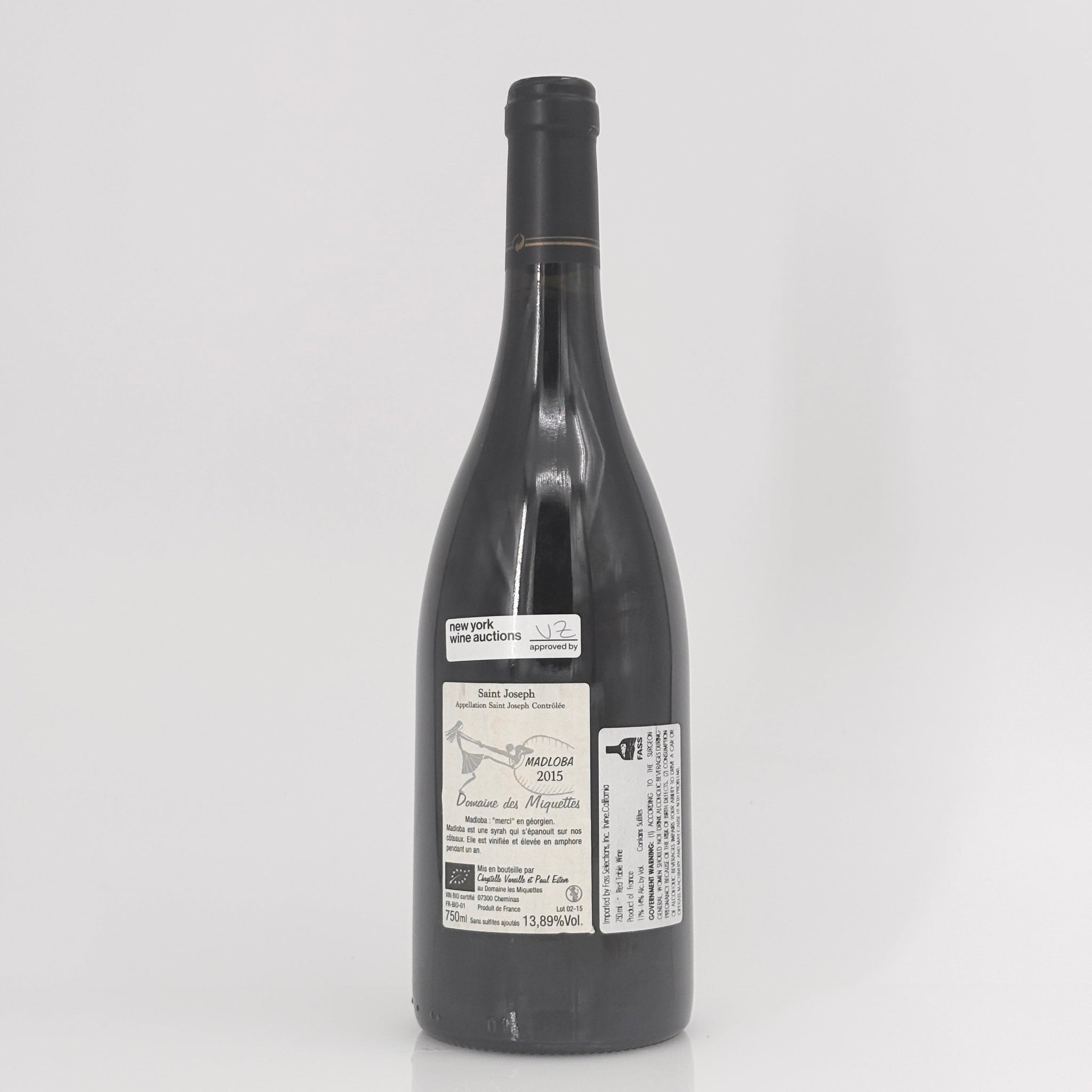 2015 Domaine des Miquettes 'Madloba' Rouge, Saint-Joseph, Vin de France
