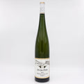 Wine bottle with a label on a white background