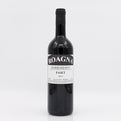 Red wine bottle with 'Roagna' label on a white background