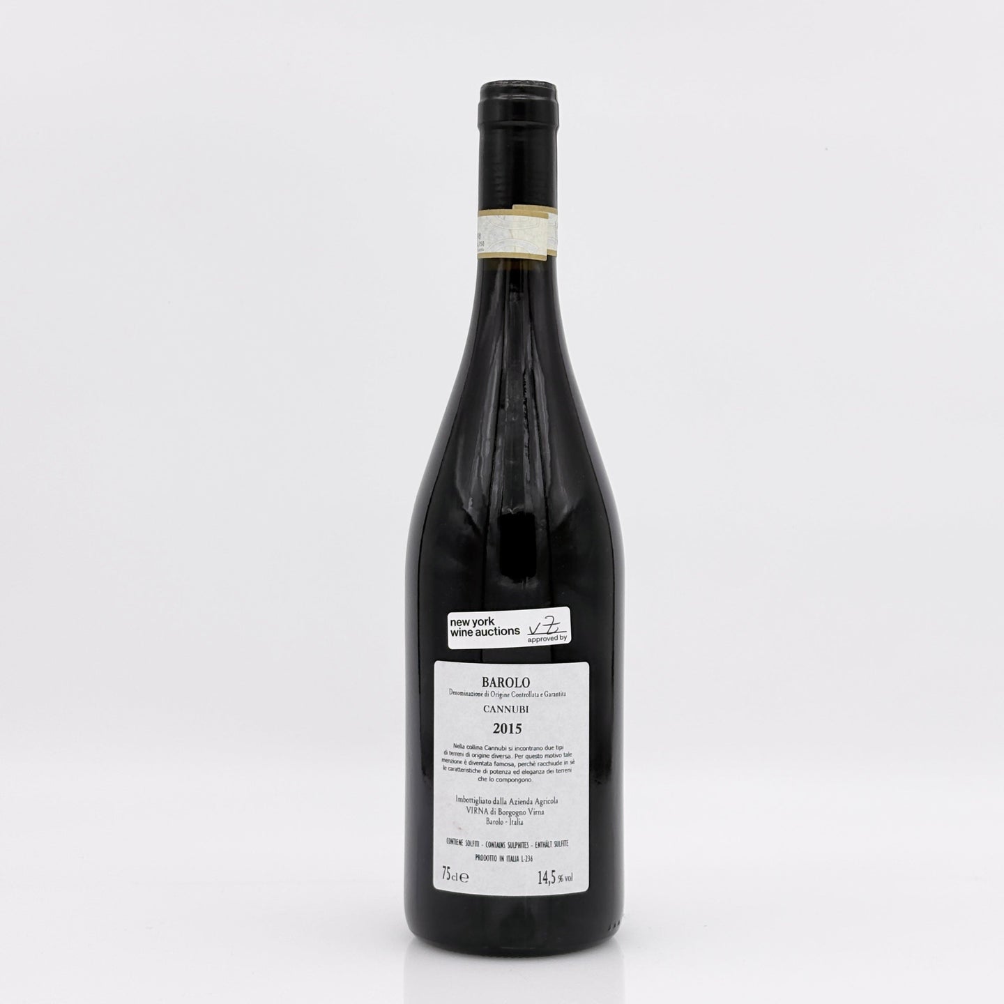 Wine bottle on a white background
