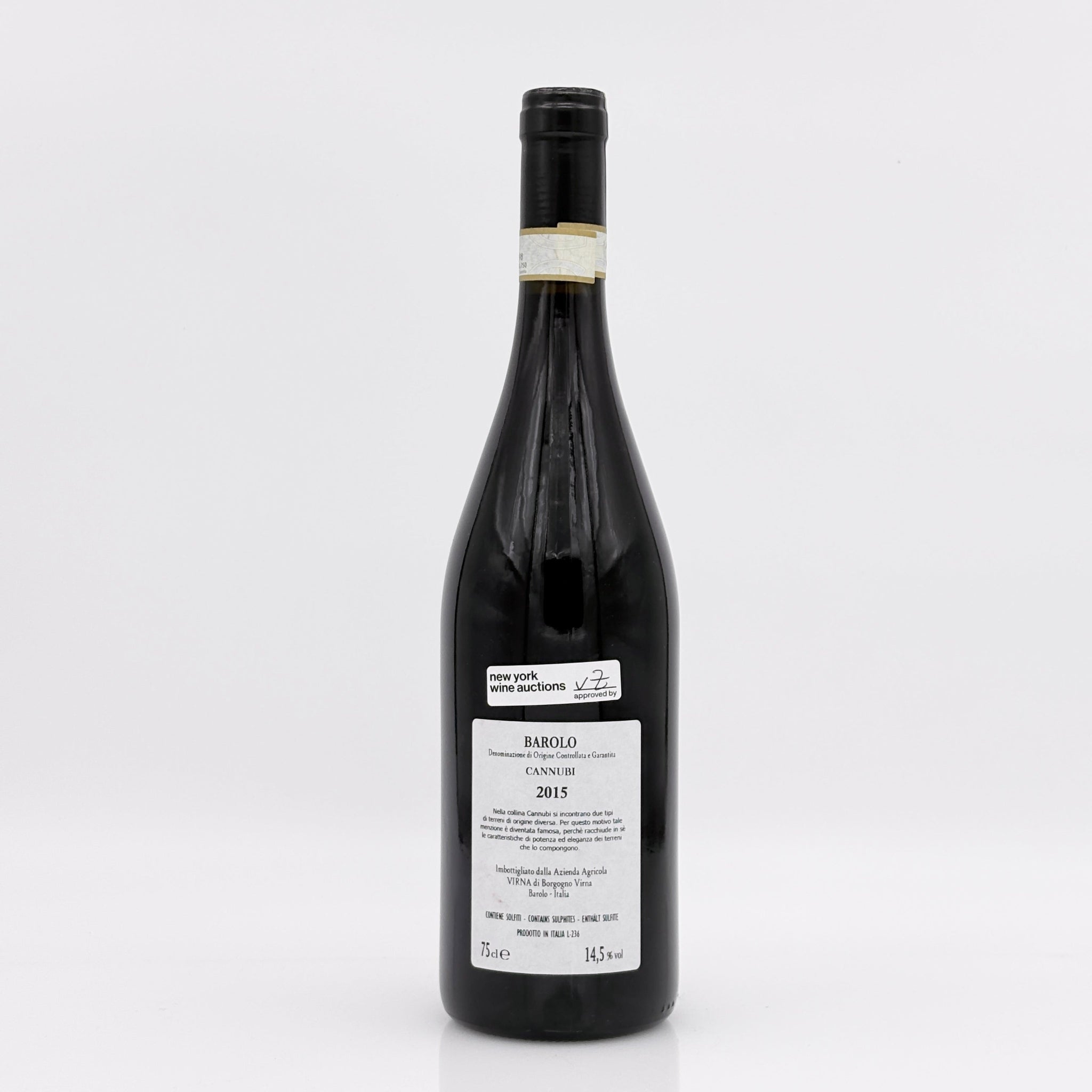 Wine bottle on a white background
