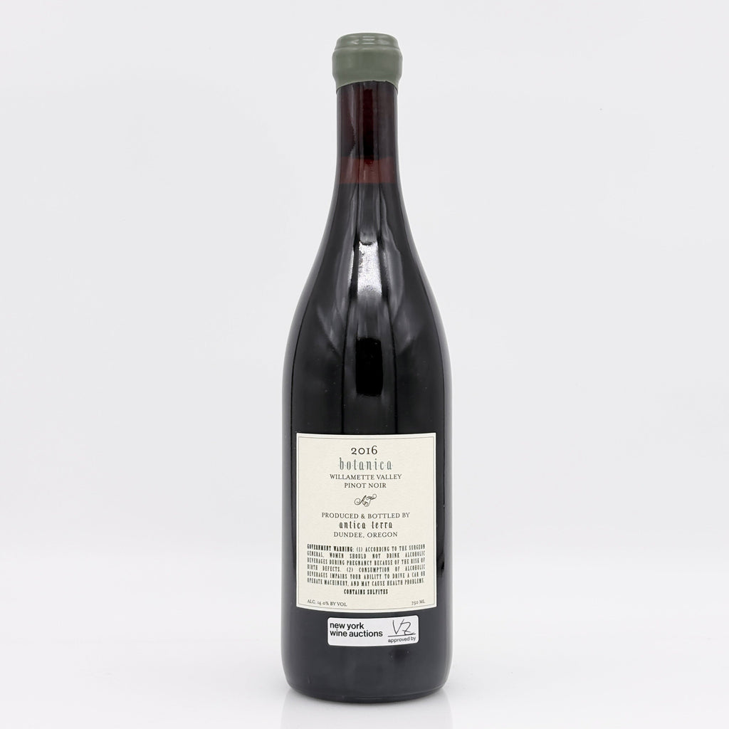 Wine bottle with a label on a white background