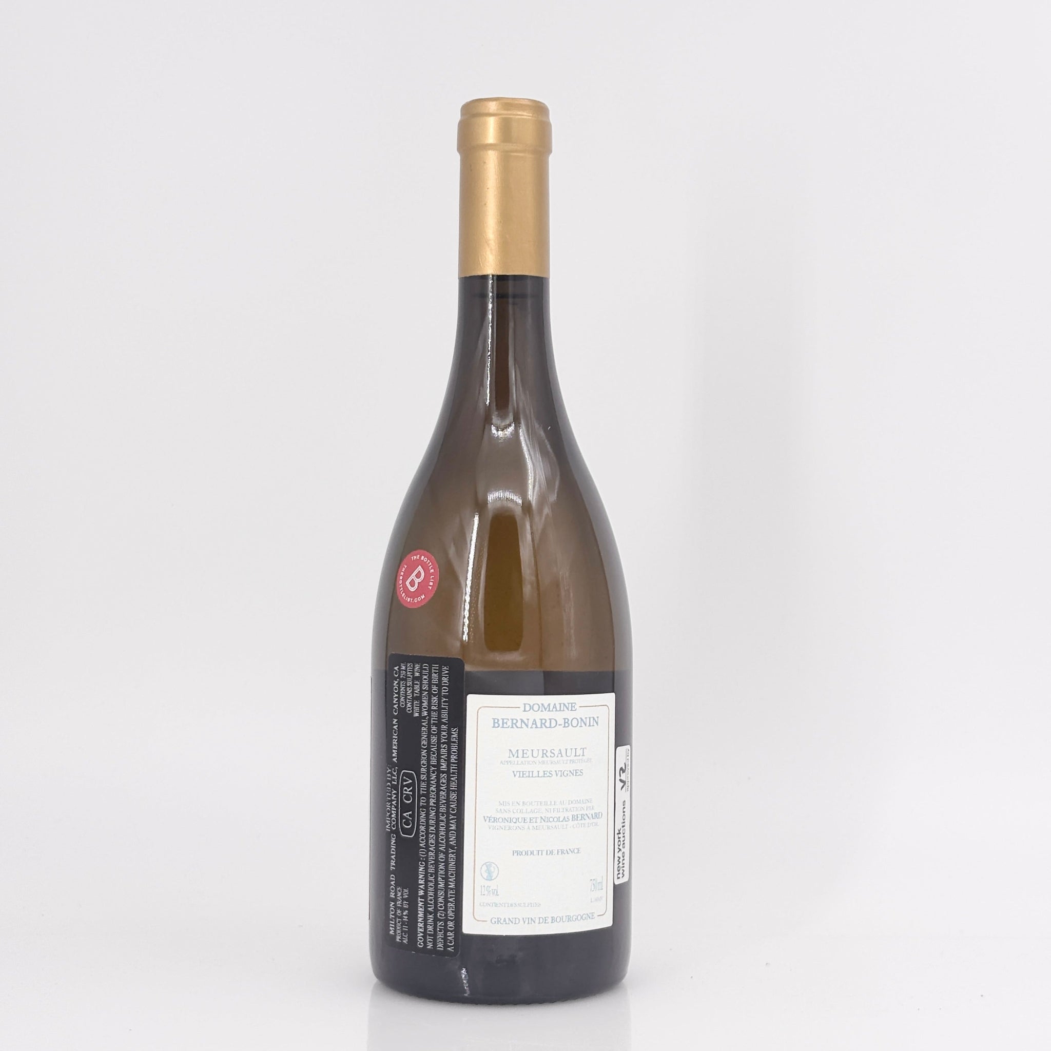 2016 Domaine Bernard-Bonin Meursault Vieilles Vigne Cote de Beaune, France