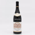 Wine bottle with a label on a white background