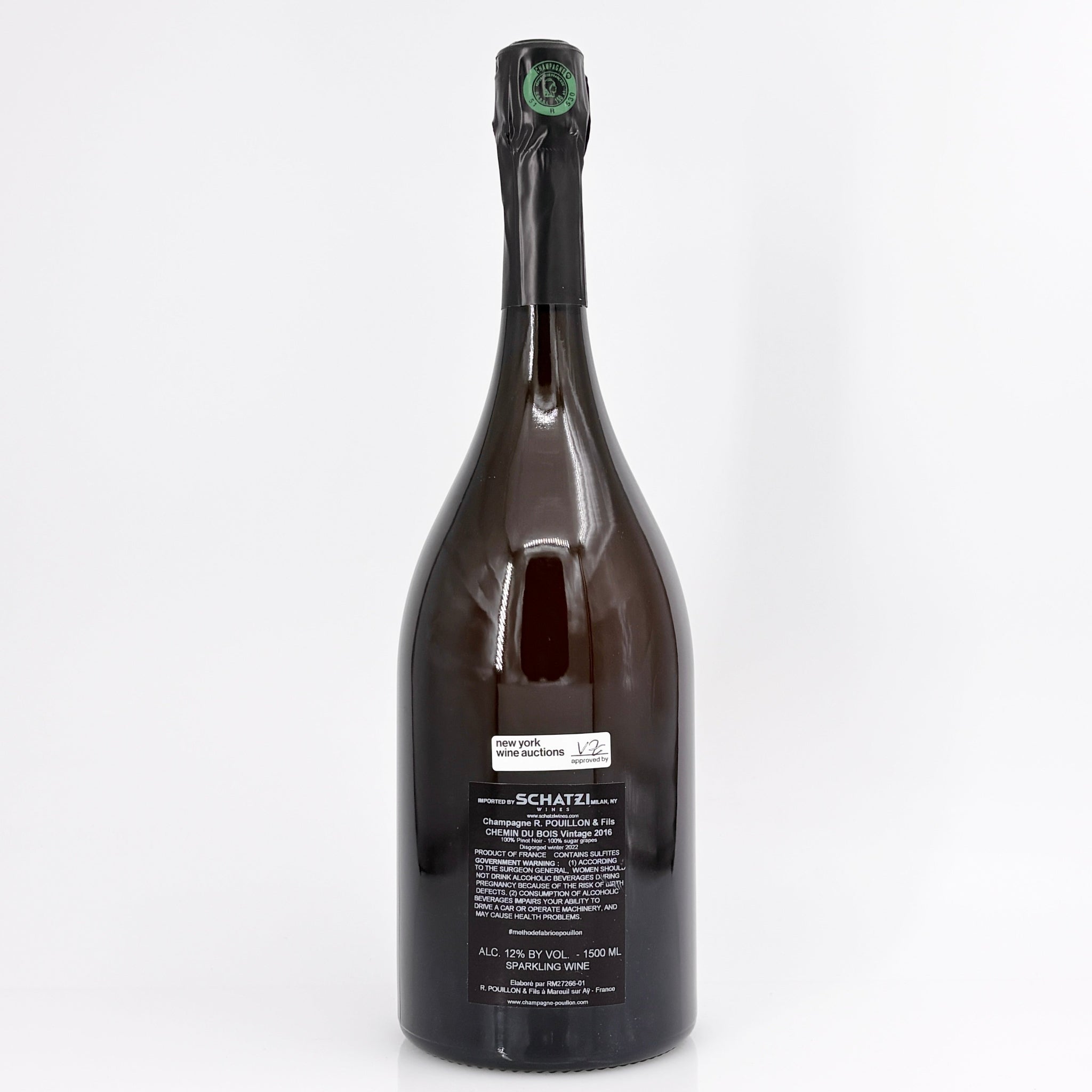 2016 R. Pouillon & Fils Chemin du Bois Methode Fabrice Pouillon, Champagne, France 1.5L Magnum