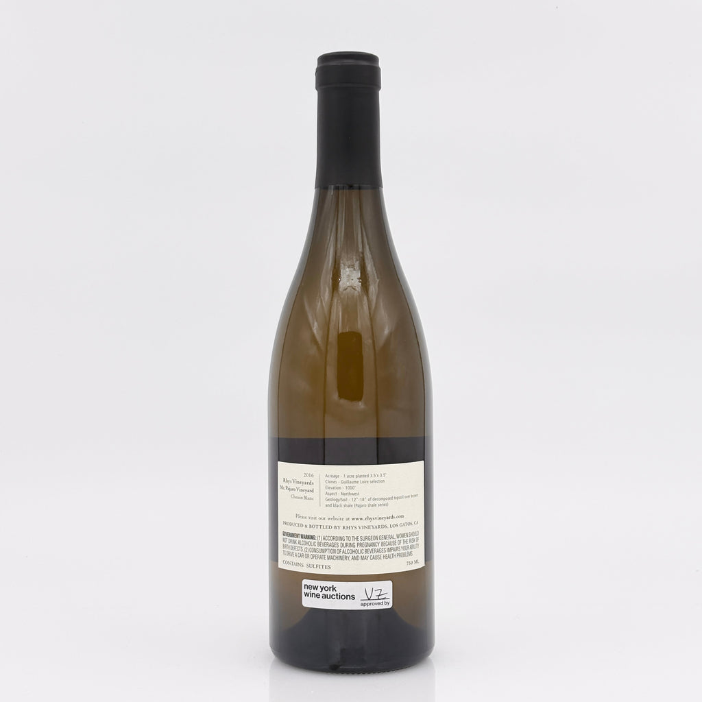 Wine bottle with a label on a white background