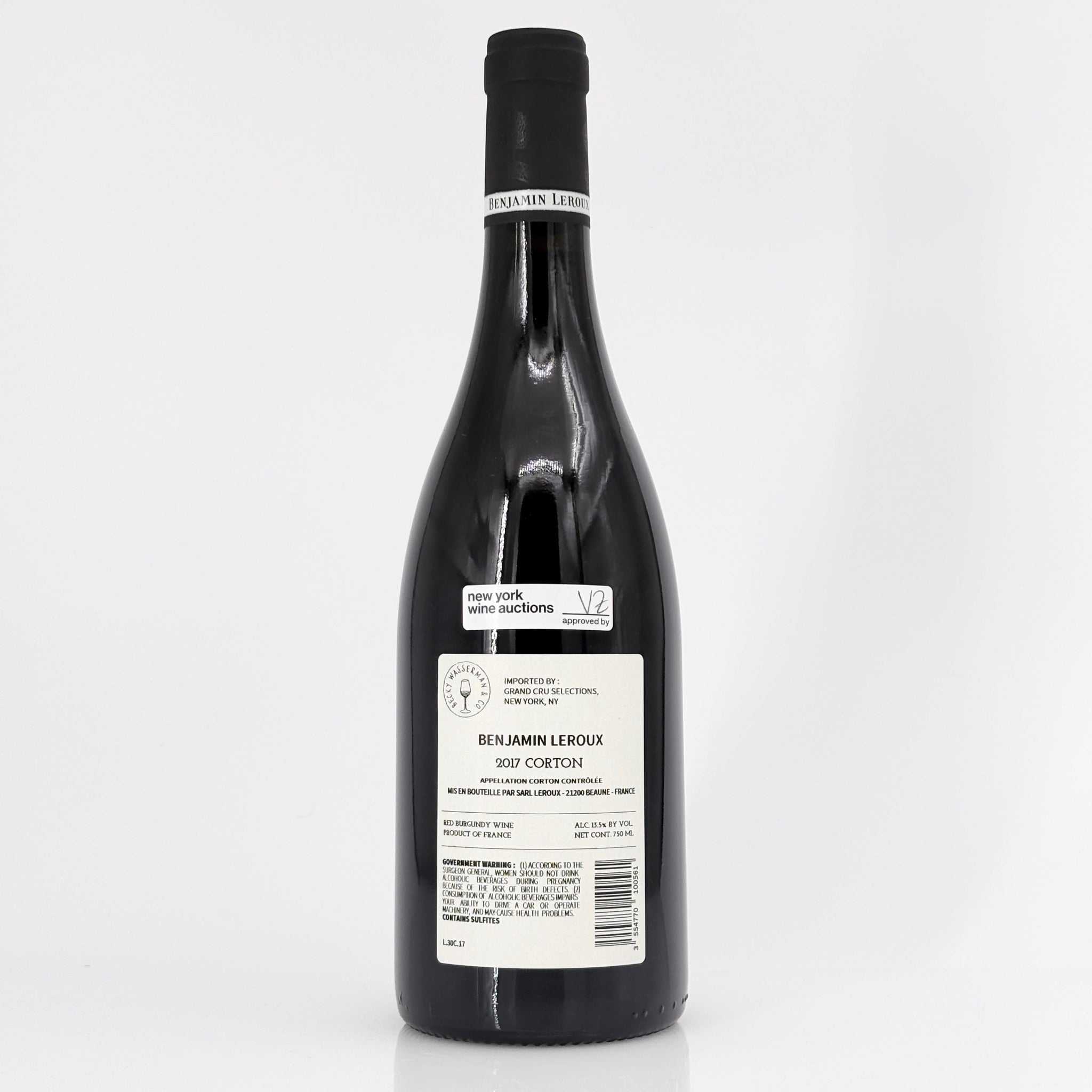 2017 Benjamin Leroux Corton Grand Cru, Côte de Beaune, France