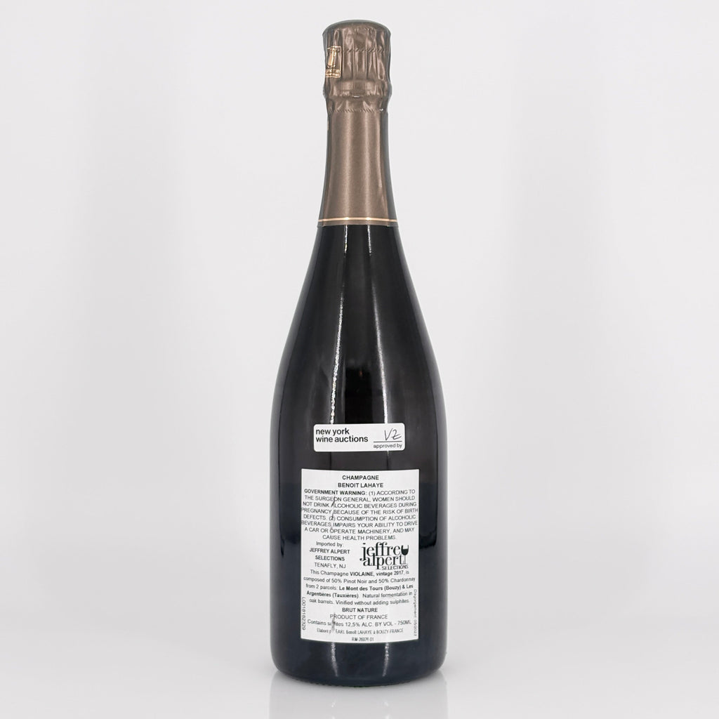 Bottle of wine with a visible label on a white background
