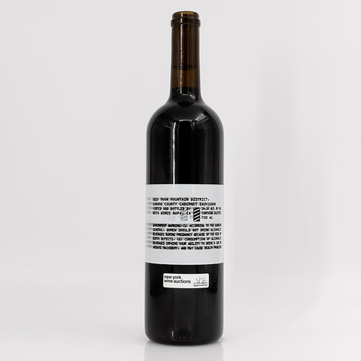 2017 Beta Montecillo Vineyard Cabernet Sauvignon Moon Mountain District, USA