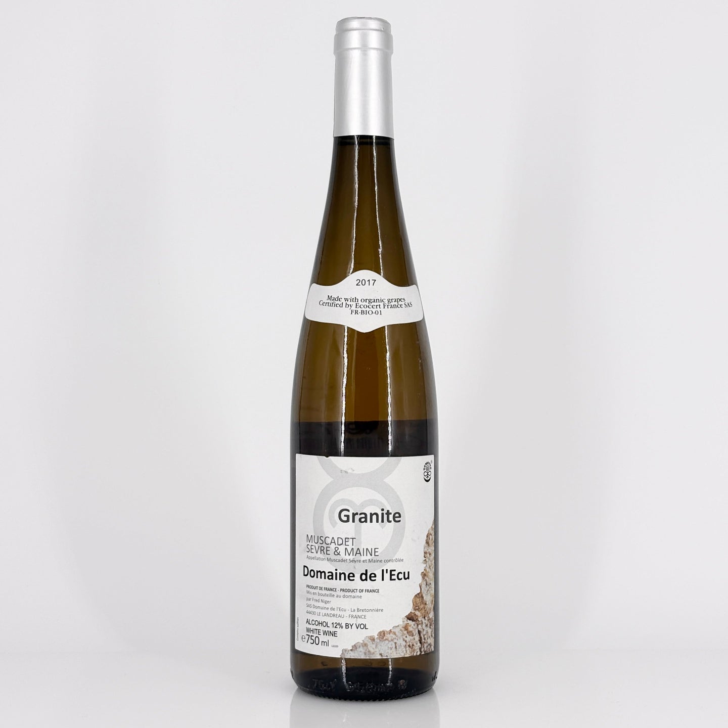 Bottle of wine on a white background
