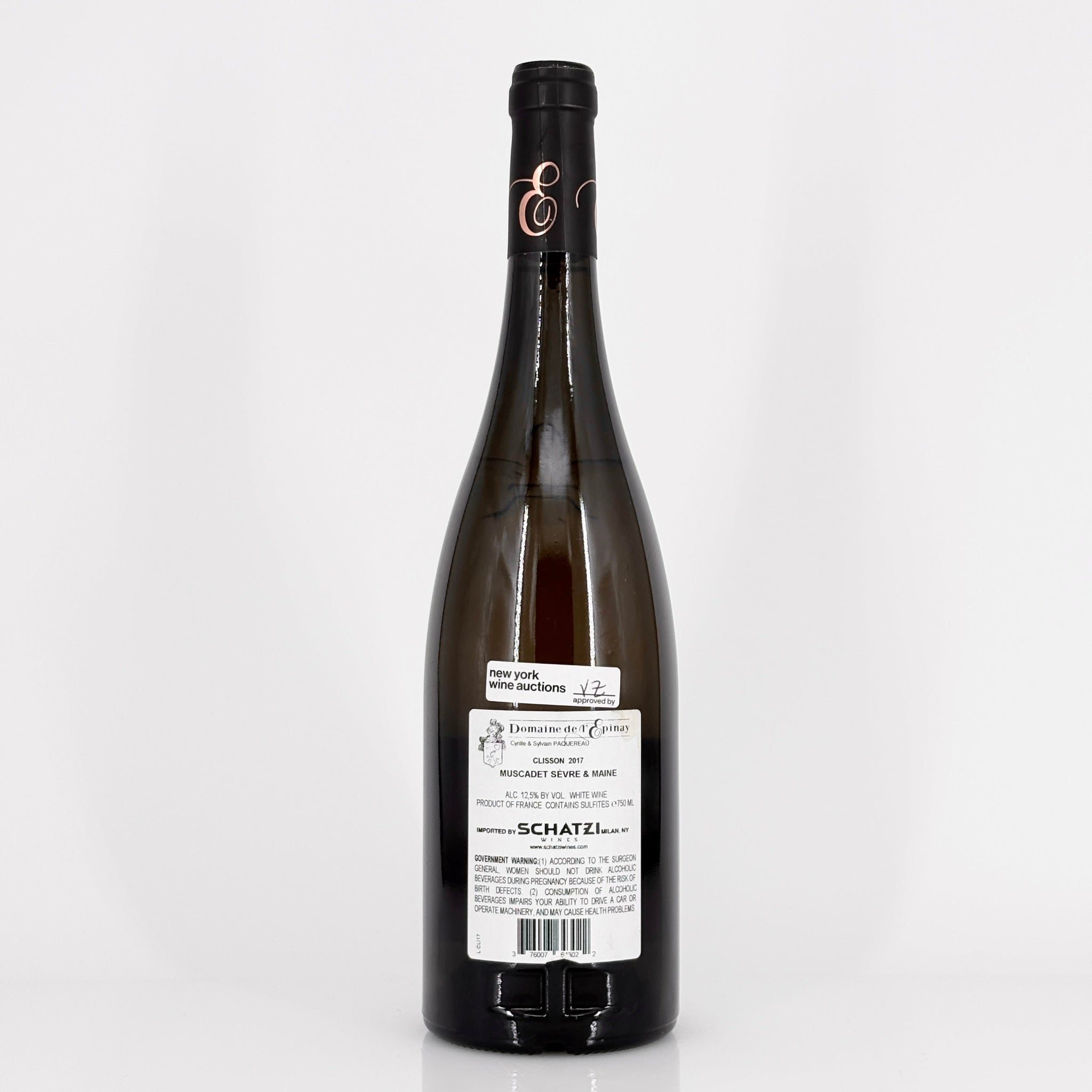 Bottle of wine on a white background
