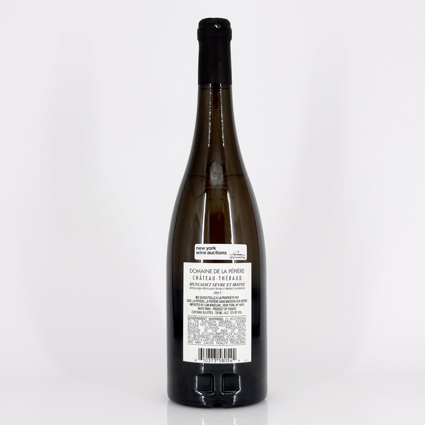 Bottle of wine on a white background
