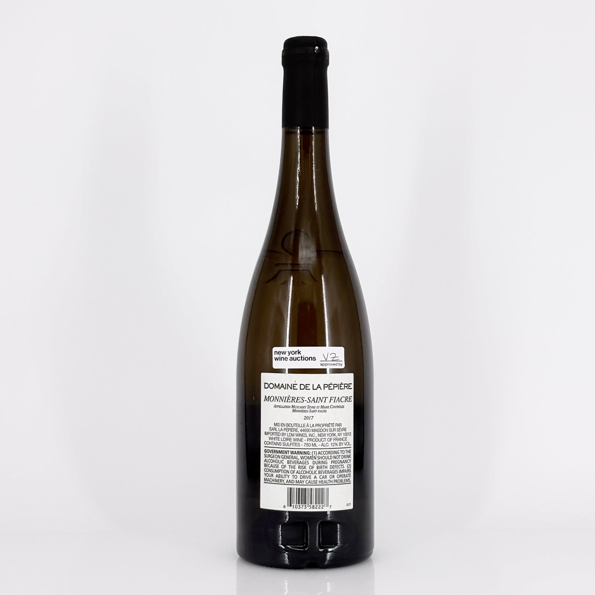 Bottle of wine on a white background