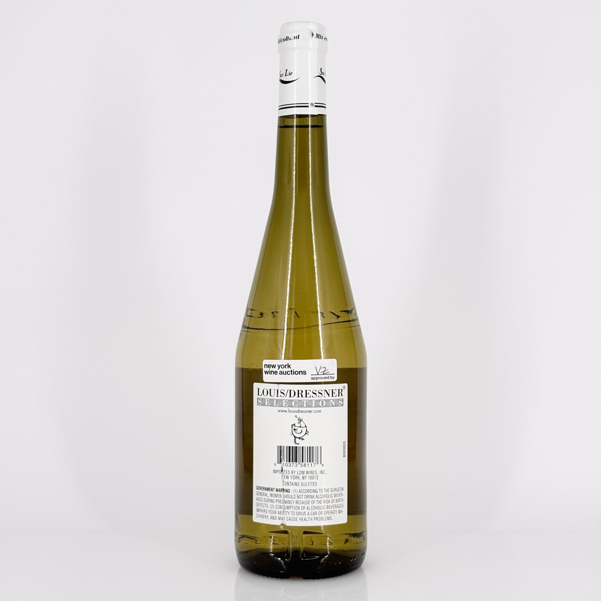 Bottle of wine with a white background
