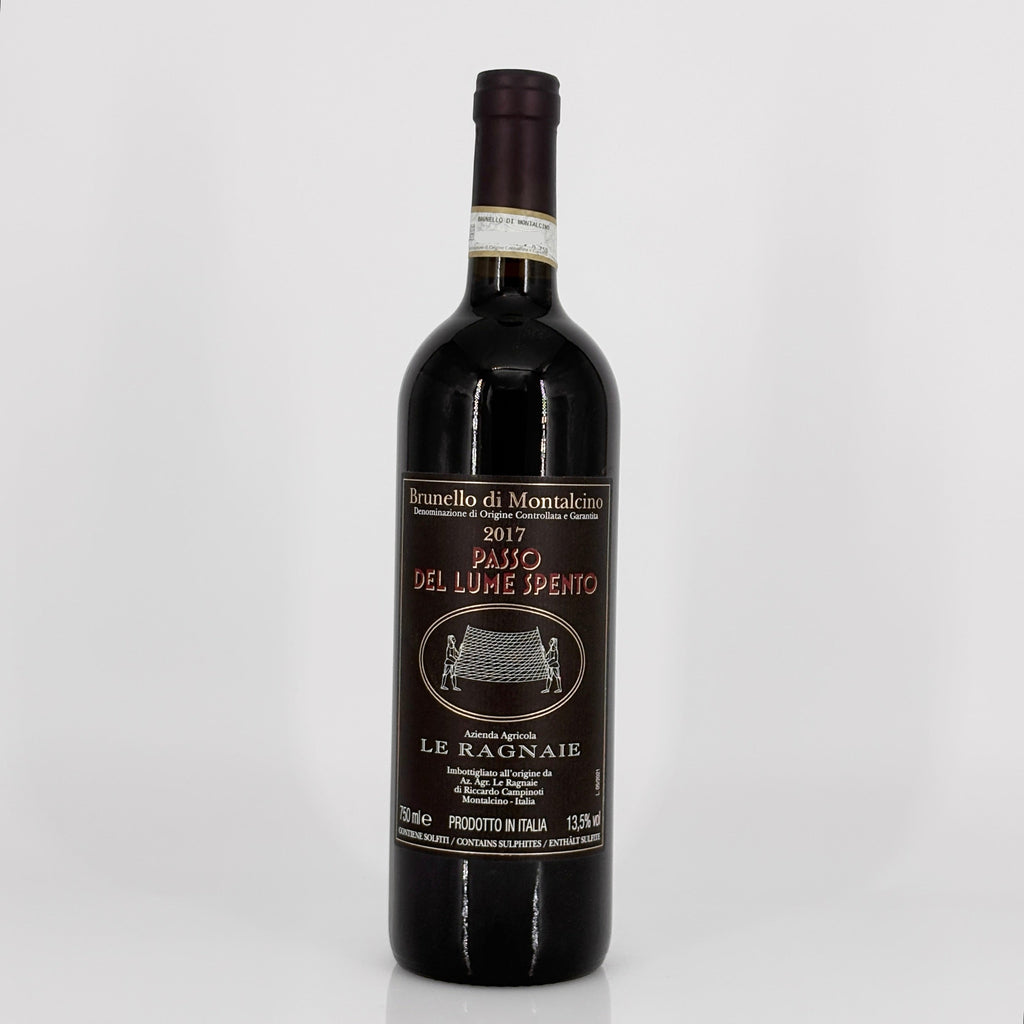 Wine bottle with label on a white background