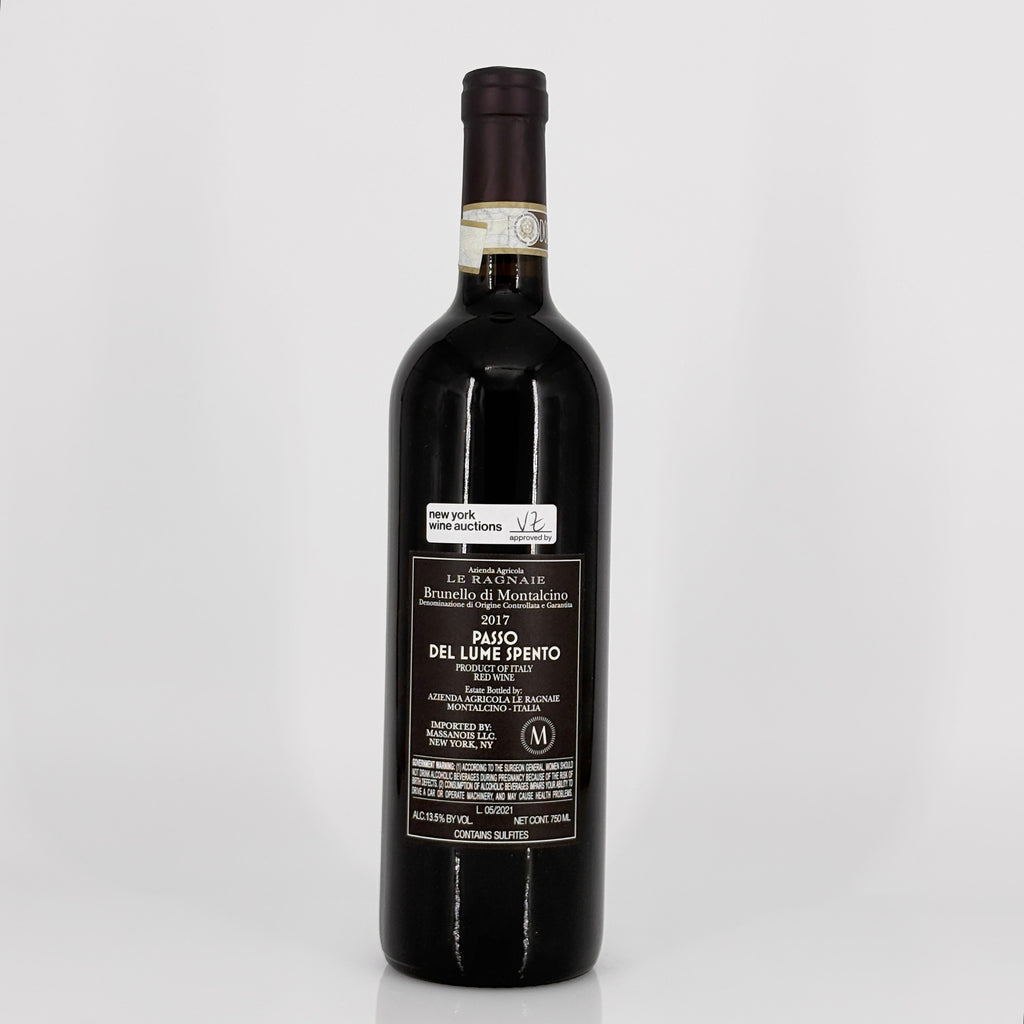 Wine bottle with label on a white background