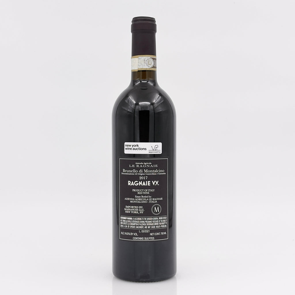 Wine bottle with a label on a white background