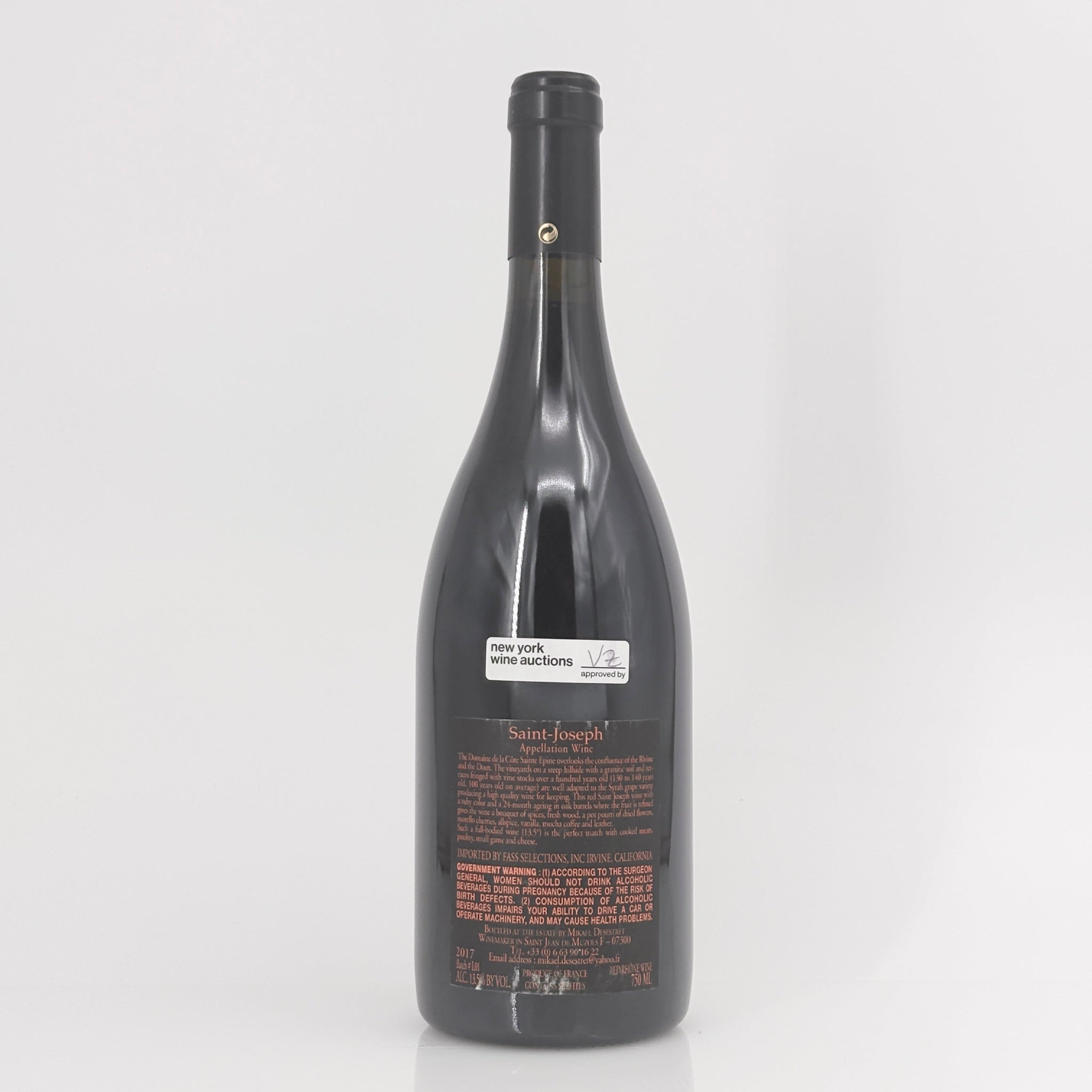 2017 Mikael Desestret Domaine de la Côte Saint-Epine Saint-Joseph, Rhone, France