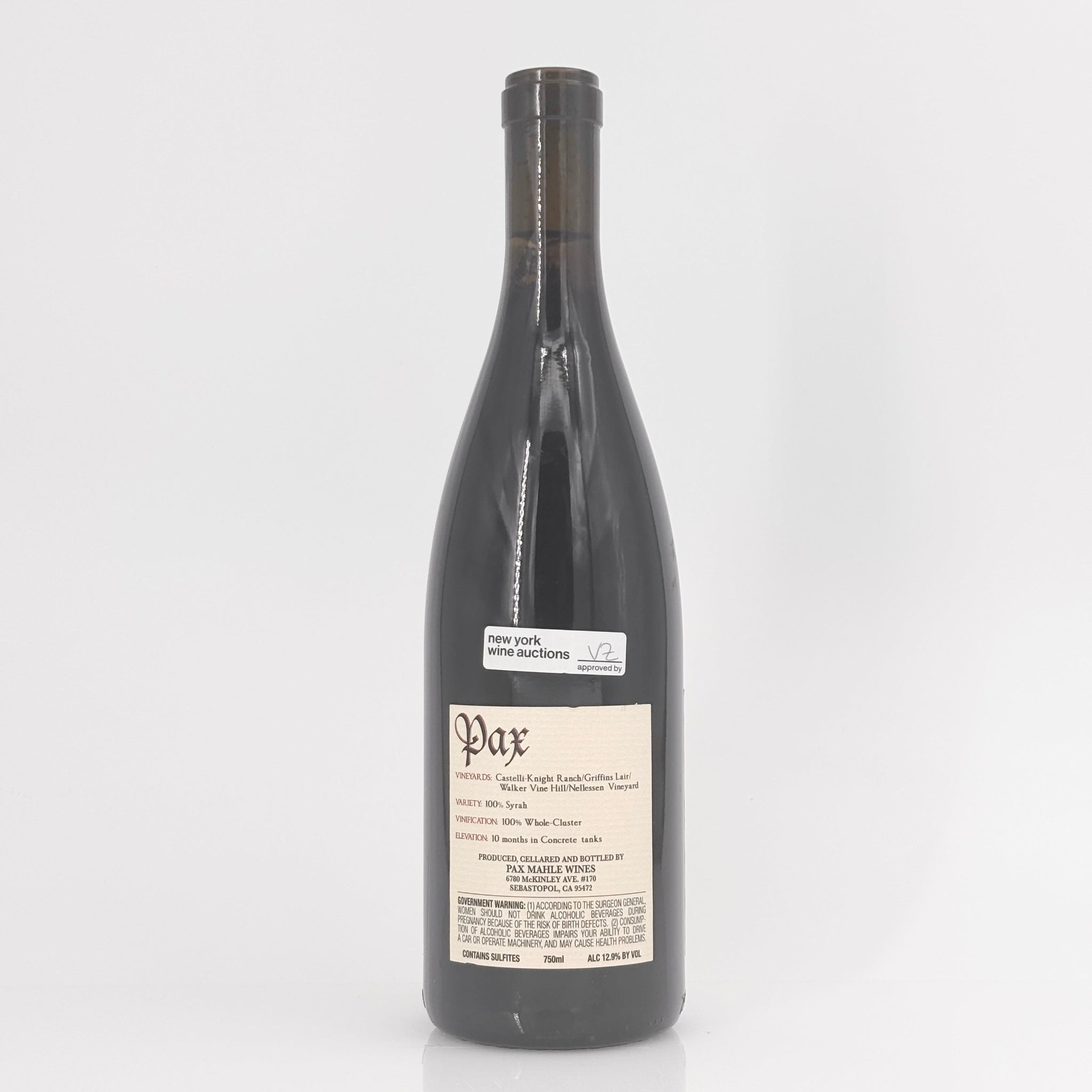 2017 Pax Sonoma Hillsides Syrah Sonoma County, USA