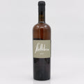 Wine bottle with a label on a white background