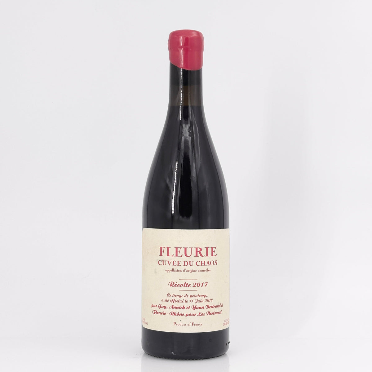 2017 Yann Bertrand Fleurie 'Cuvee du Chaos', Beaujolais, France