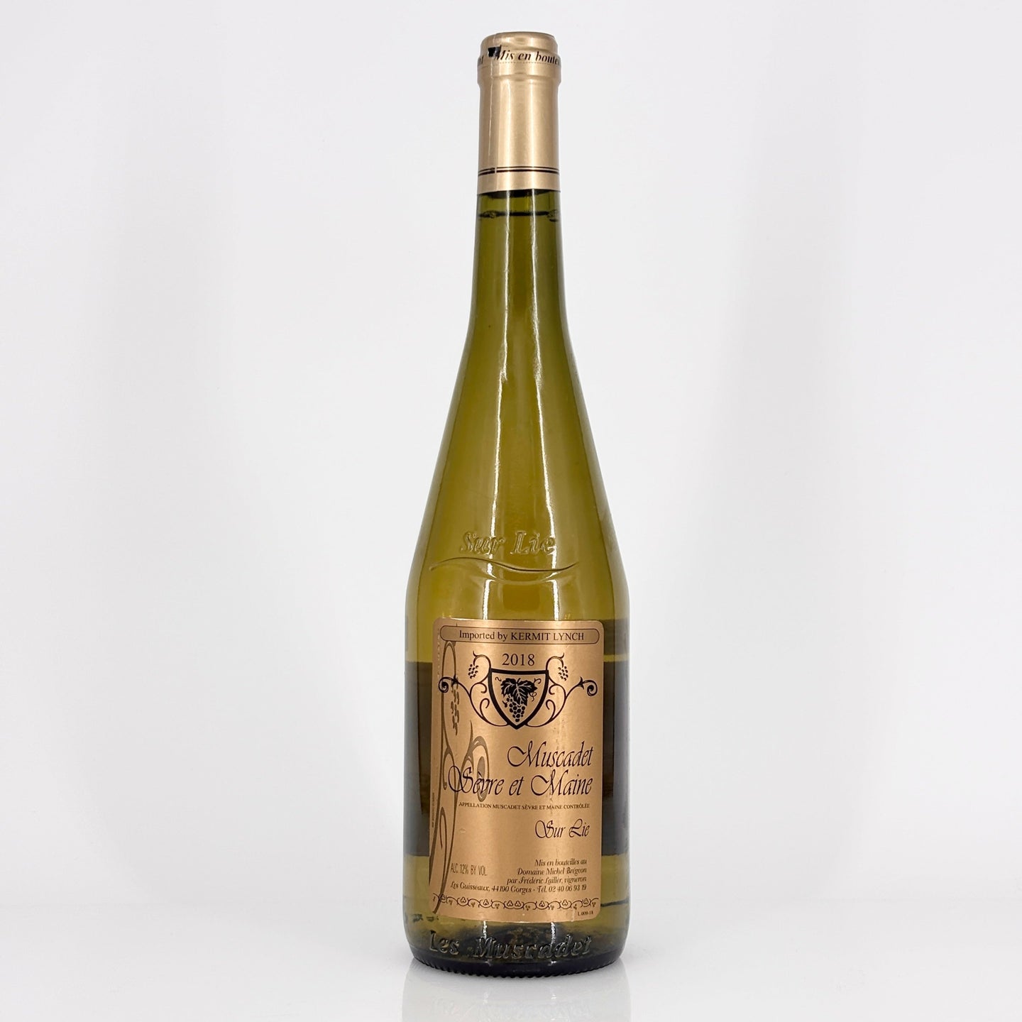 Bottle of wine on a white background