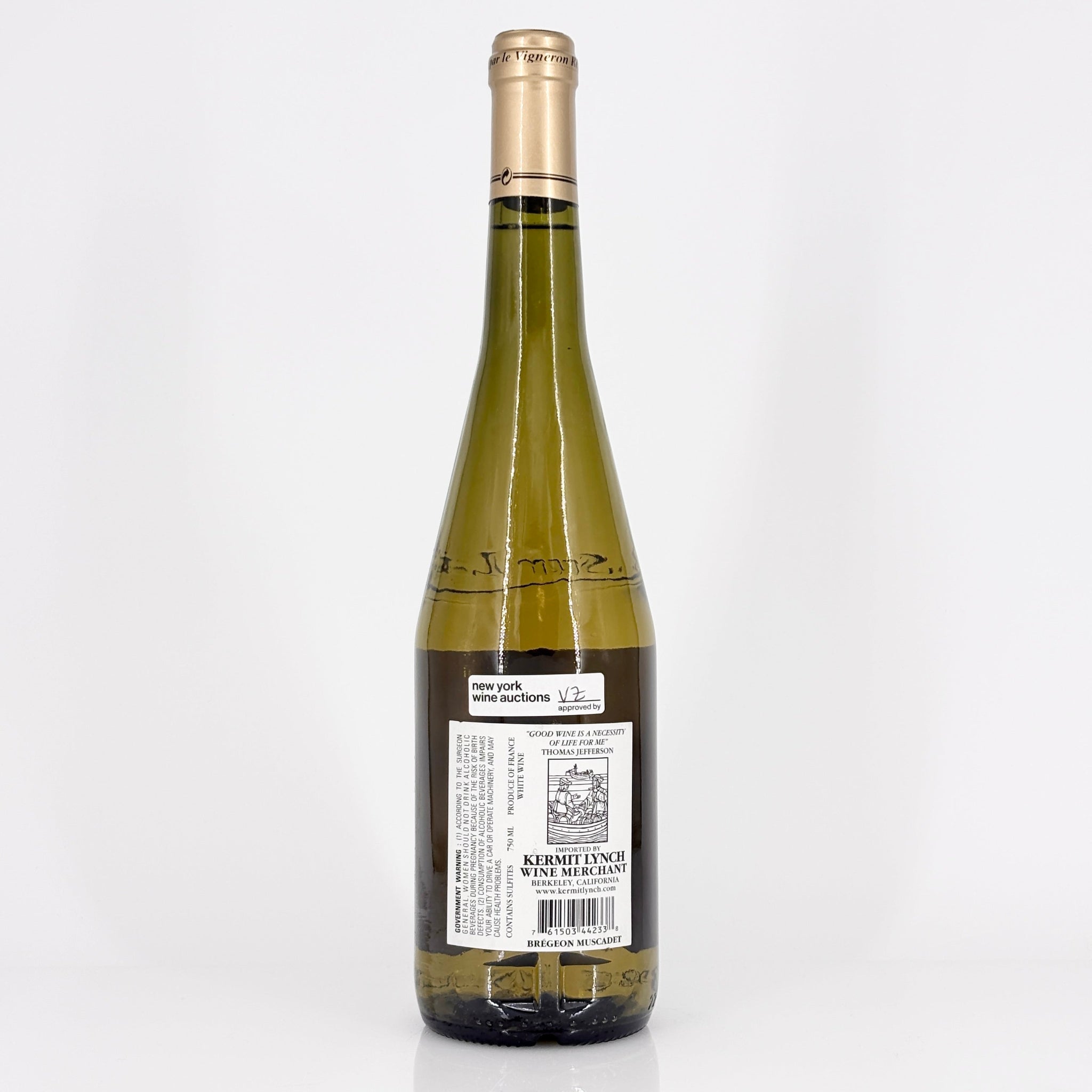 Bottle of wine on a white background