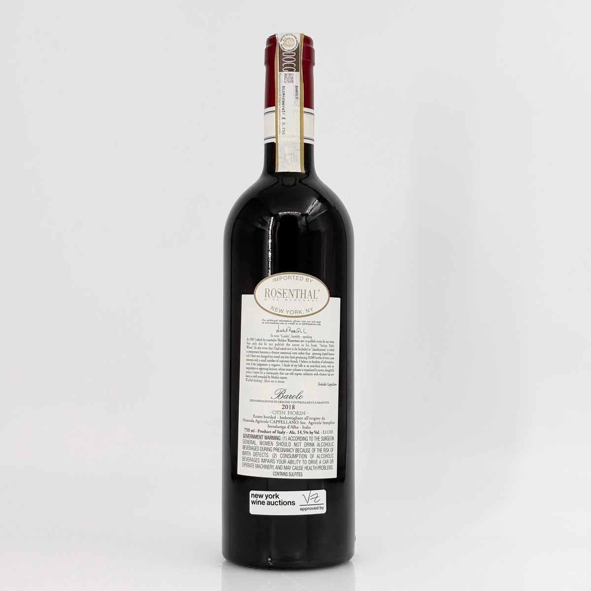 2018 Cappellano Otin Fiorin Pie Franco Barolo DOCG, Italy