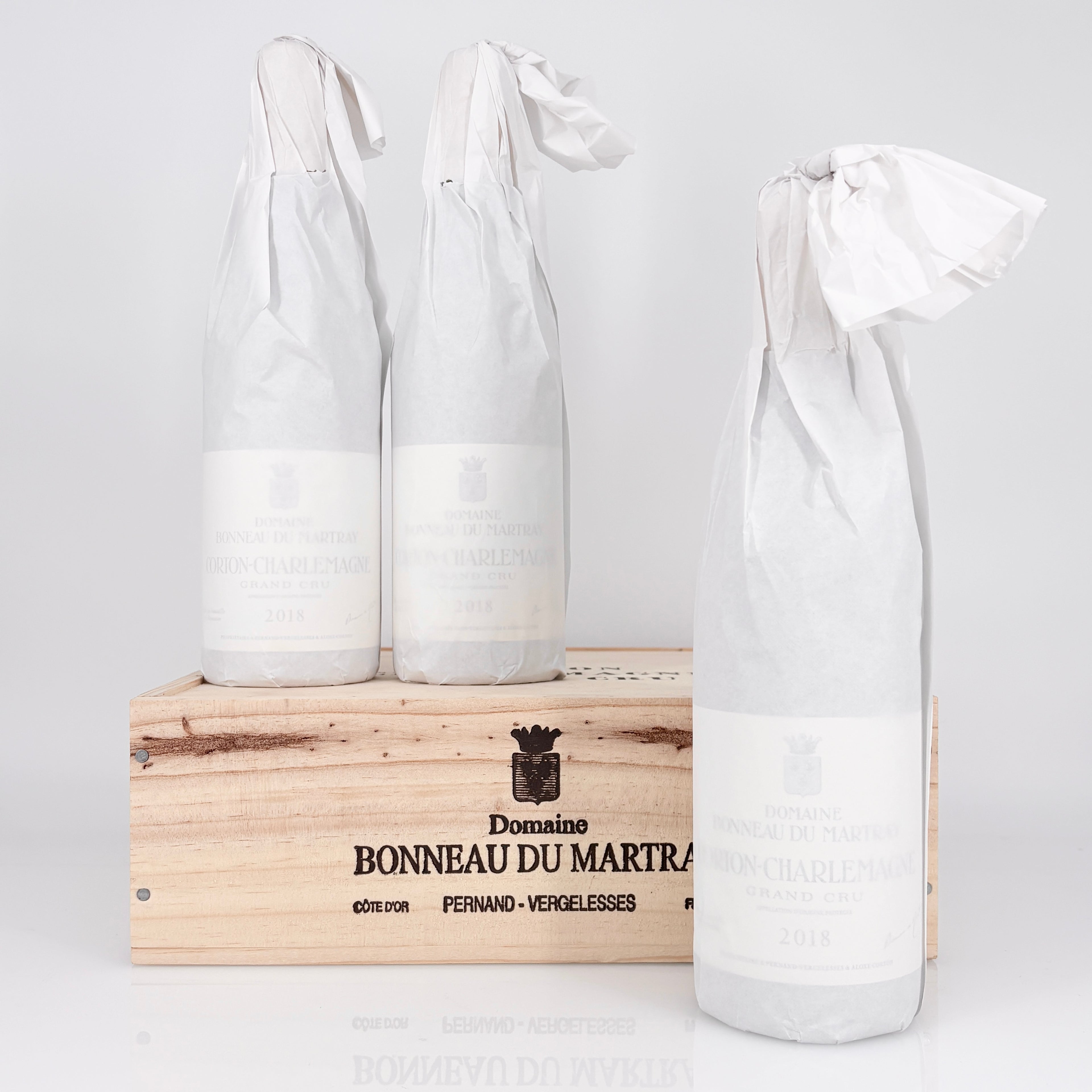 2018 Domaine Bonneau du Martray Corton-Charlemagne Grand Cru Cote de Beaune, France [3-bottle Lot, OWC]
