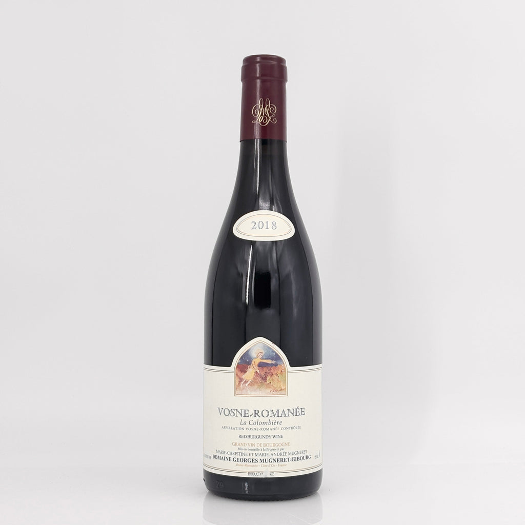 Wine bottle with label on a white background