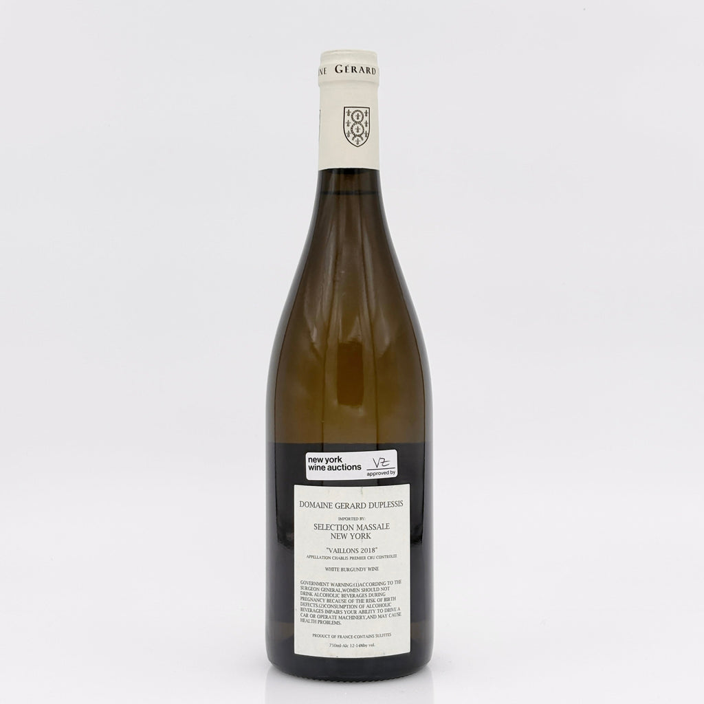 Wine bottle with a label on a white background