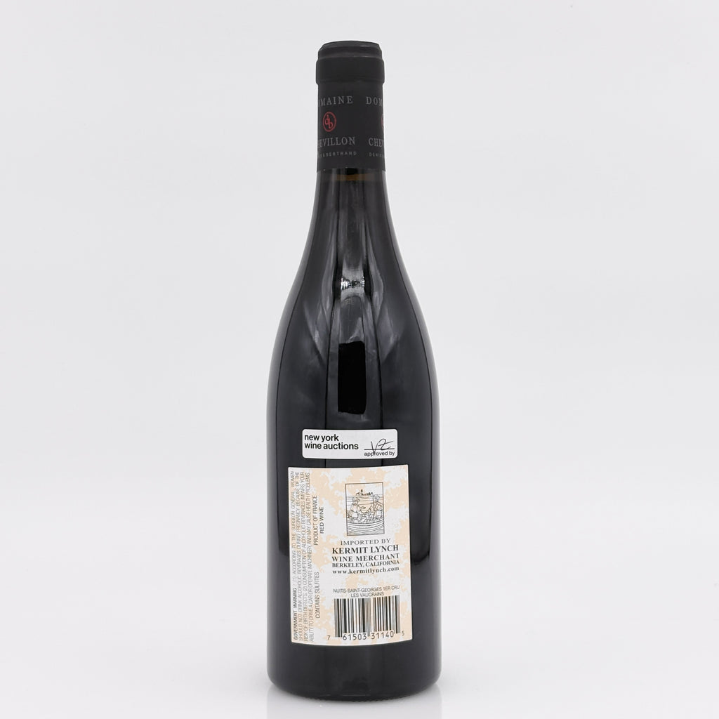 Wine bottle with a label on a white background