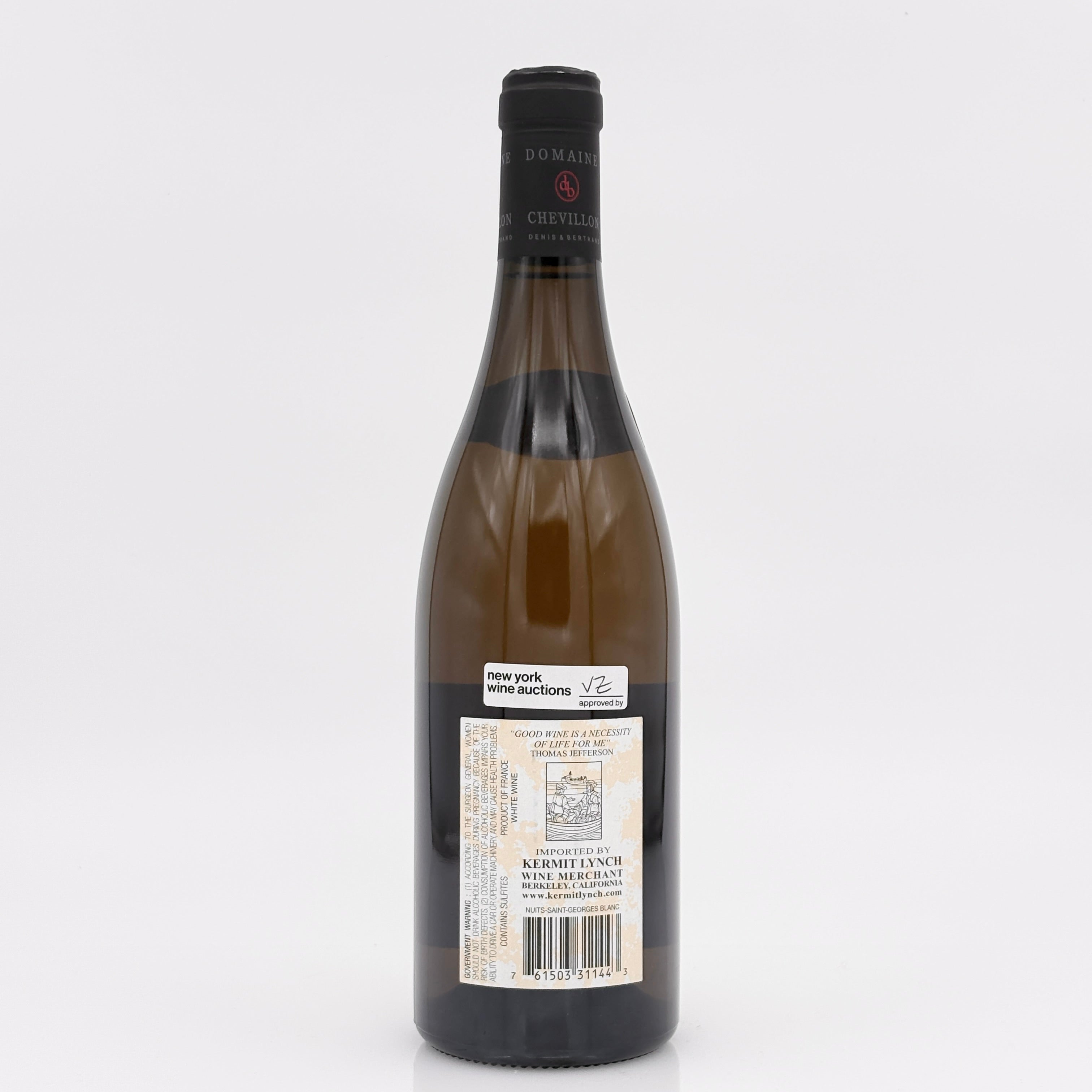 Wine bottle with label on a white background