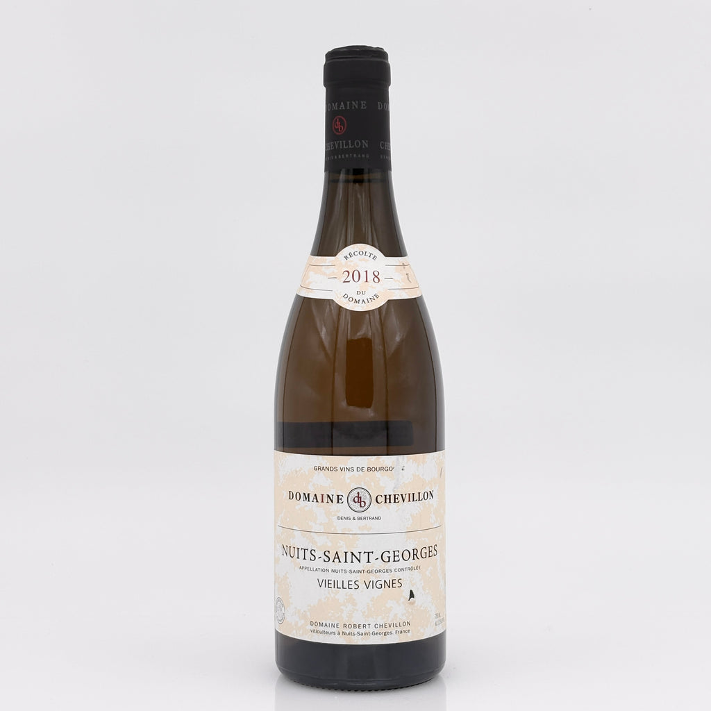 Wine bottle with label on a white background