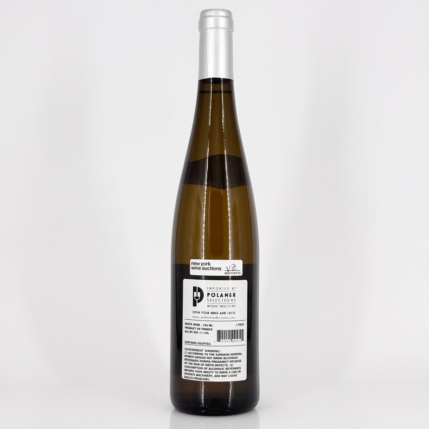 Bottle of wine on a white background