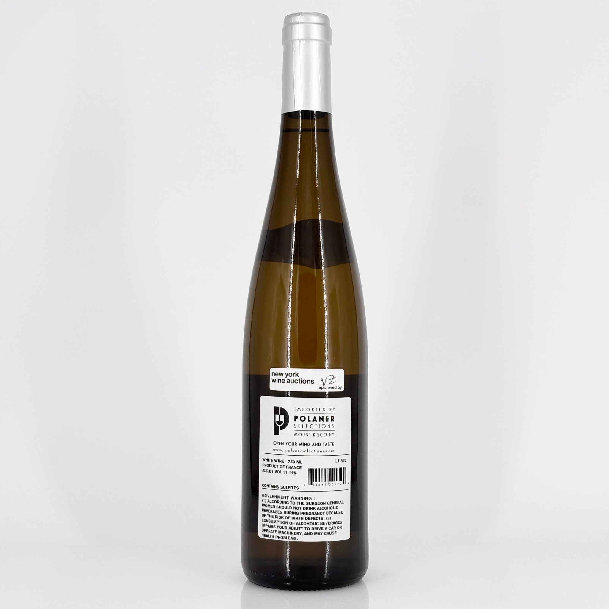 Bottle of wine on a white background