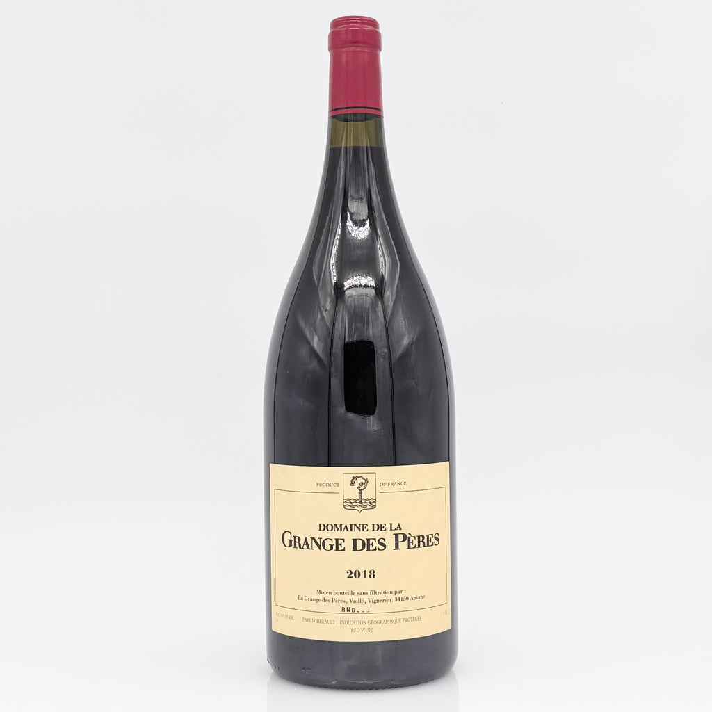 Wine bottle with yellow label on a white background