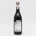Wine bottle with a label on a white background