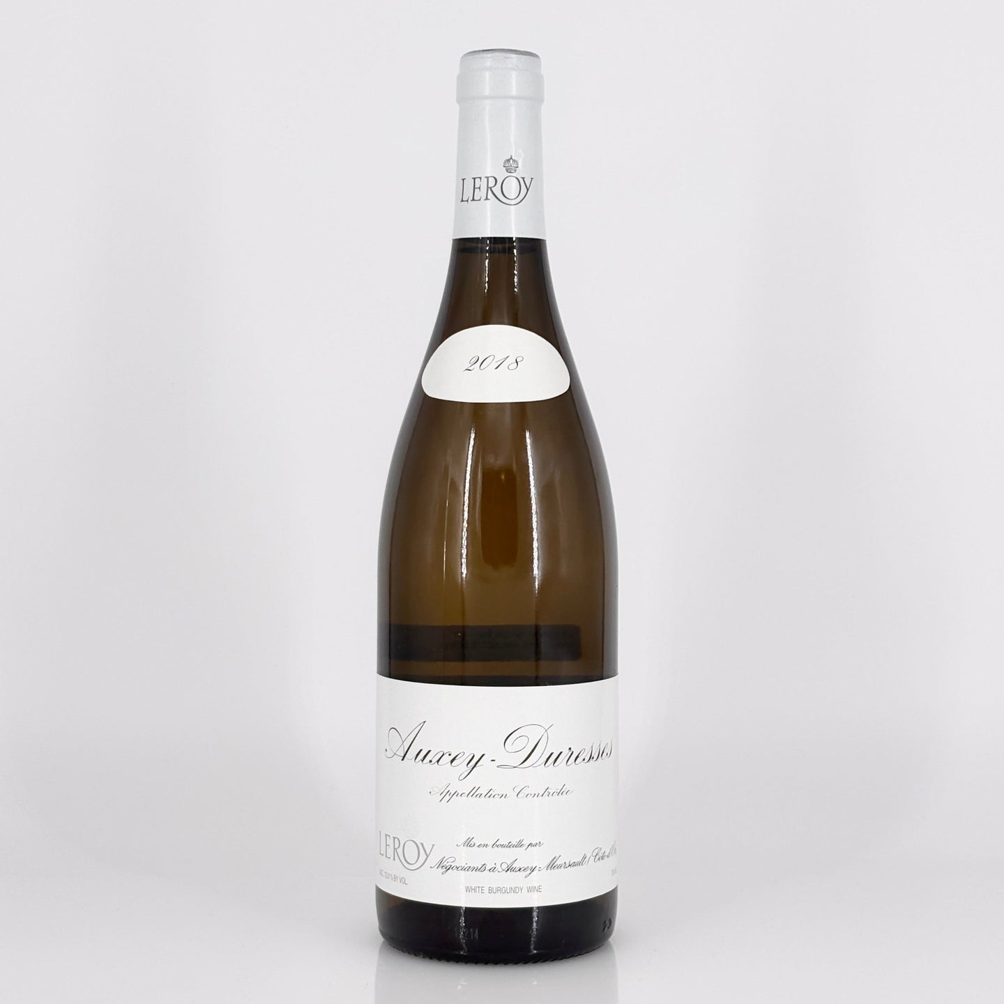 White wine bottle on a white background