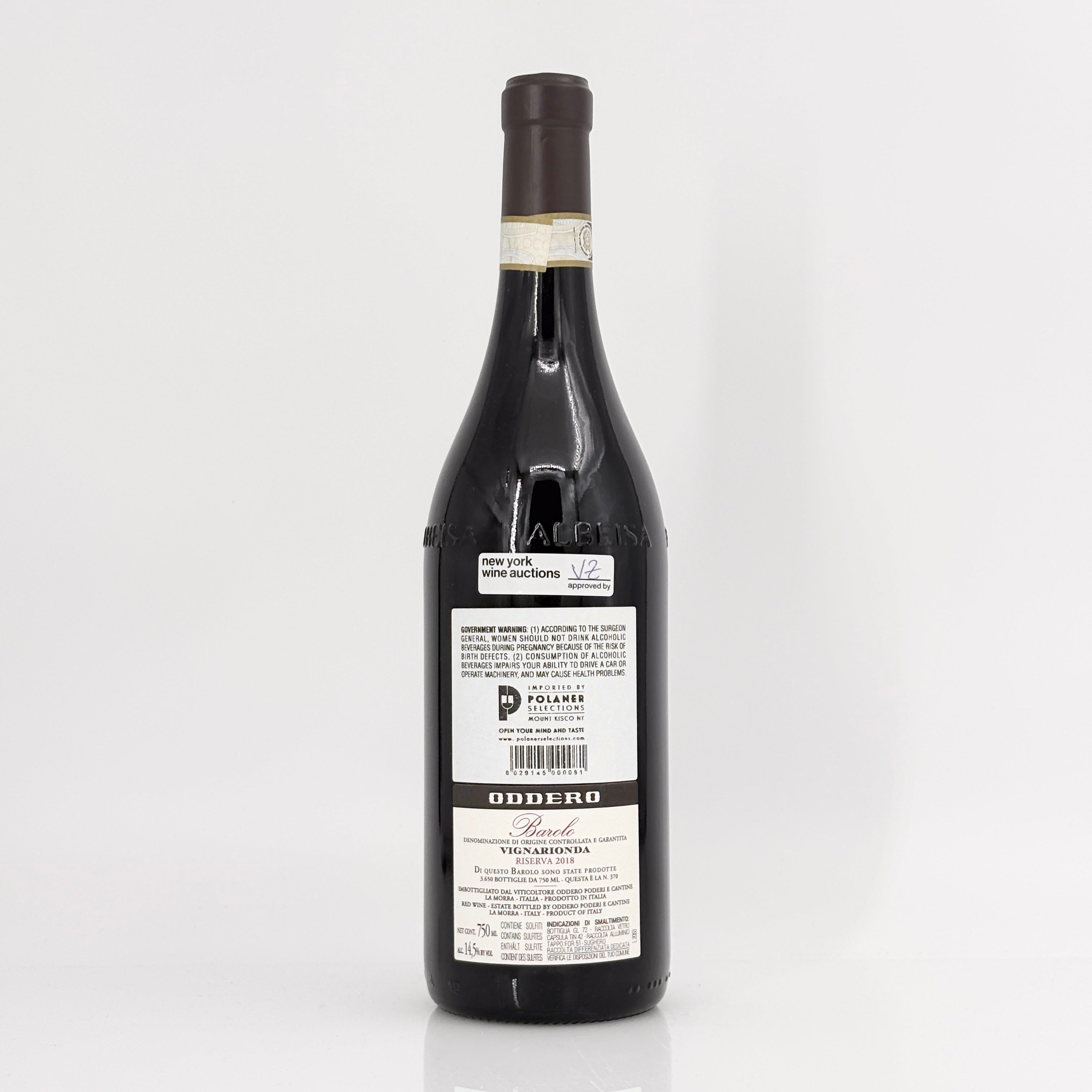 2018 Poderi Oddero Vigna Rionda Barolo Riserva DOCG, Italy