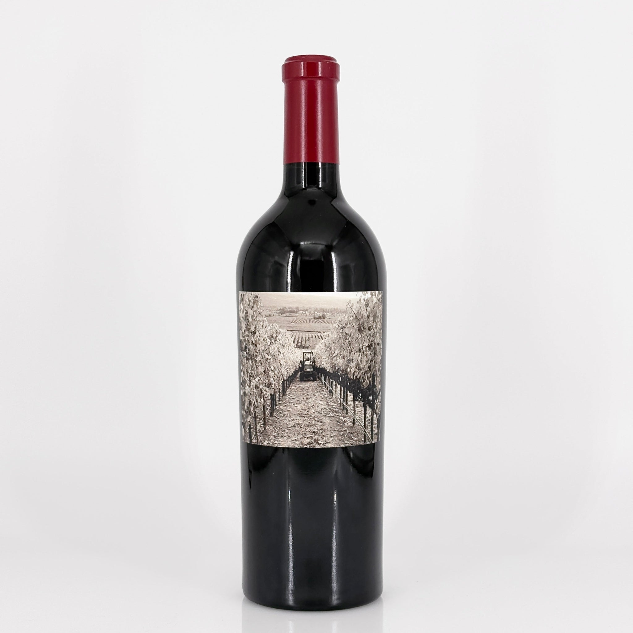 Bottle of wine on a white background