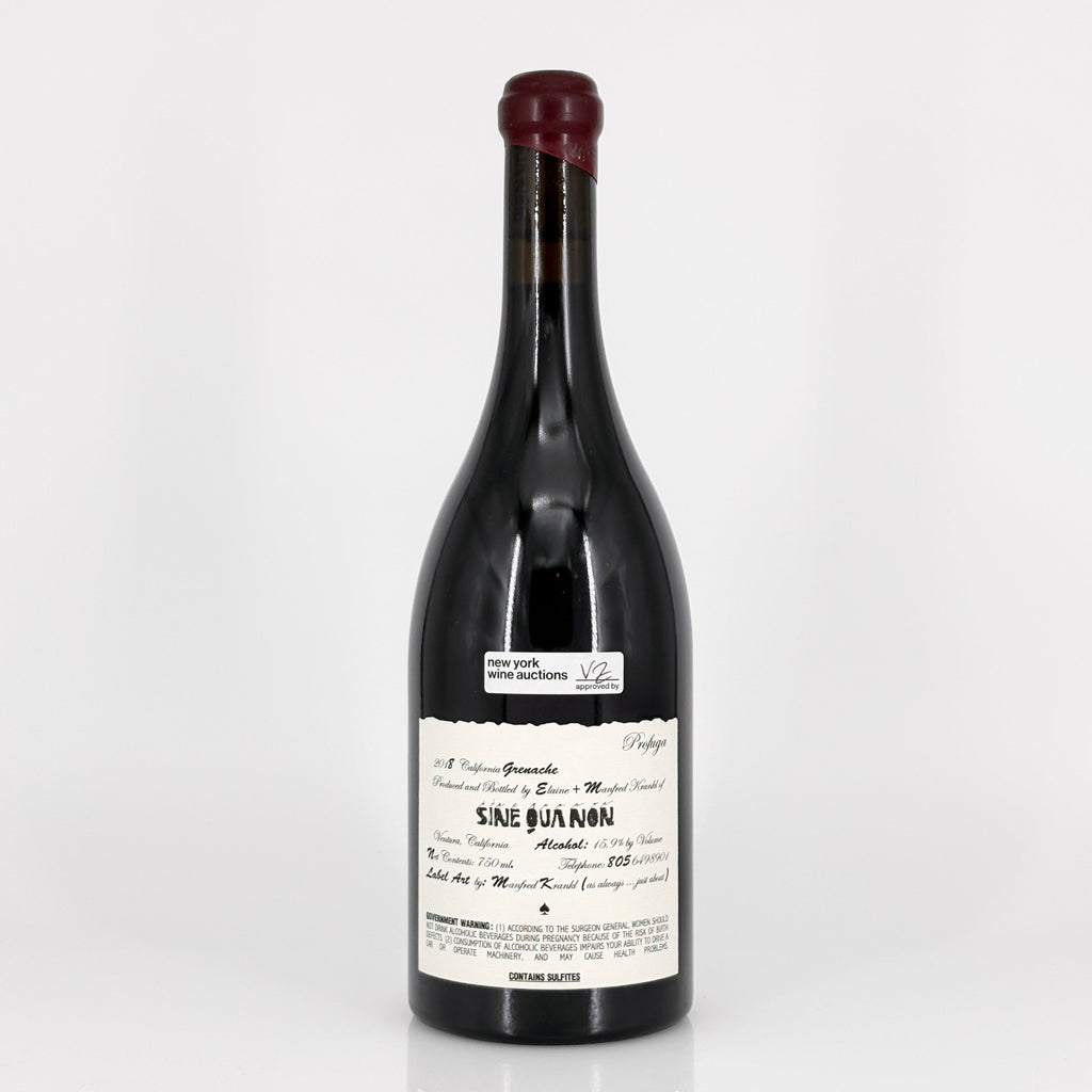 Wine bottle with a label on a white background