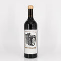 Wine bottle with a label on a white background