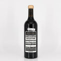 Wine bottle with a label on a white background
