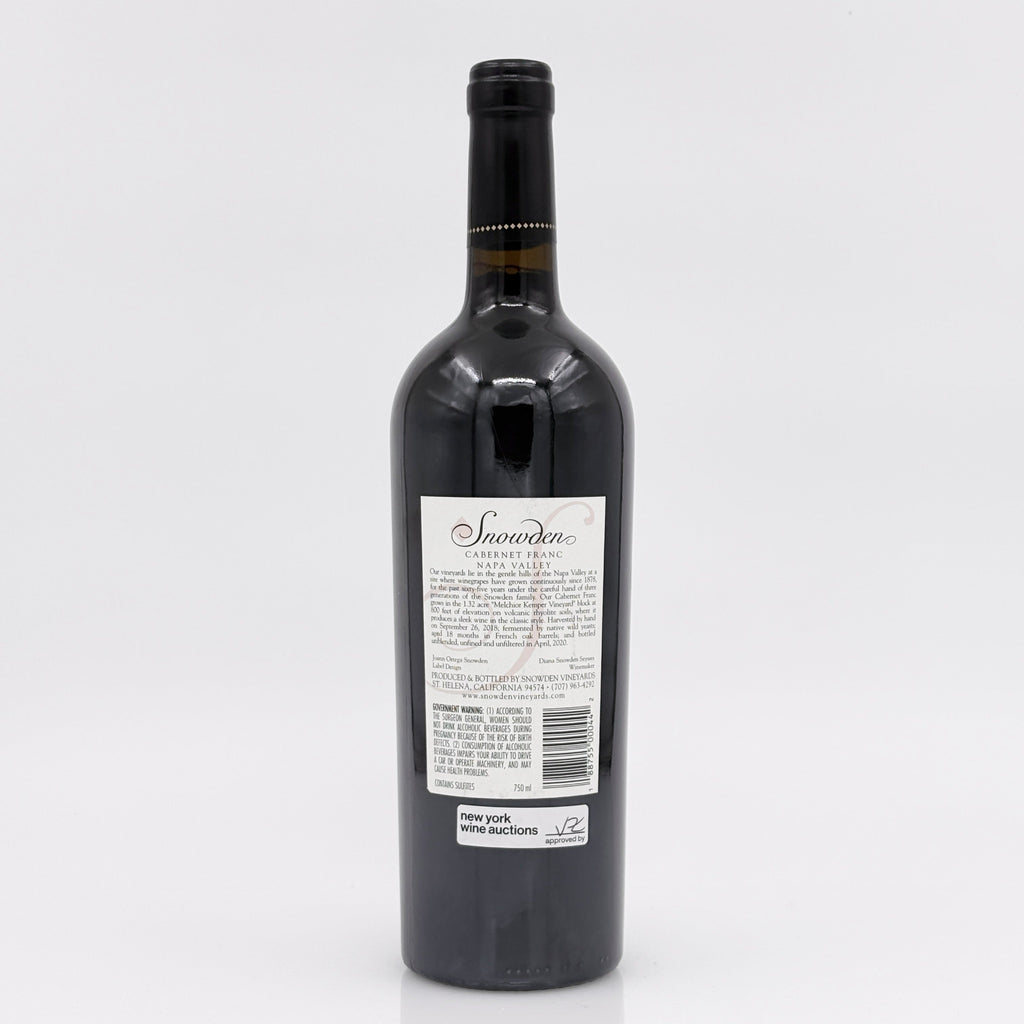Wine bottle with a label on a white background