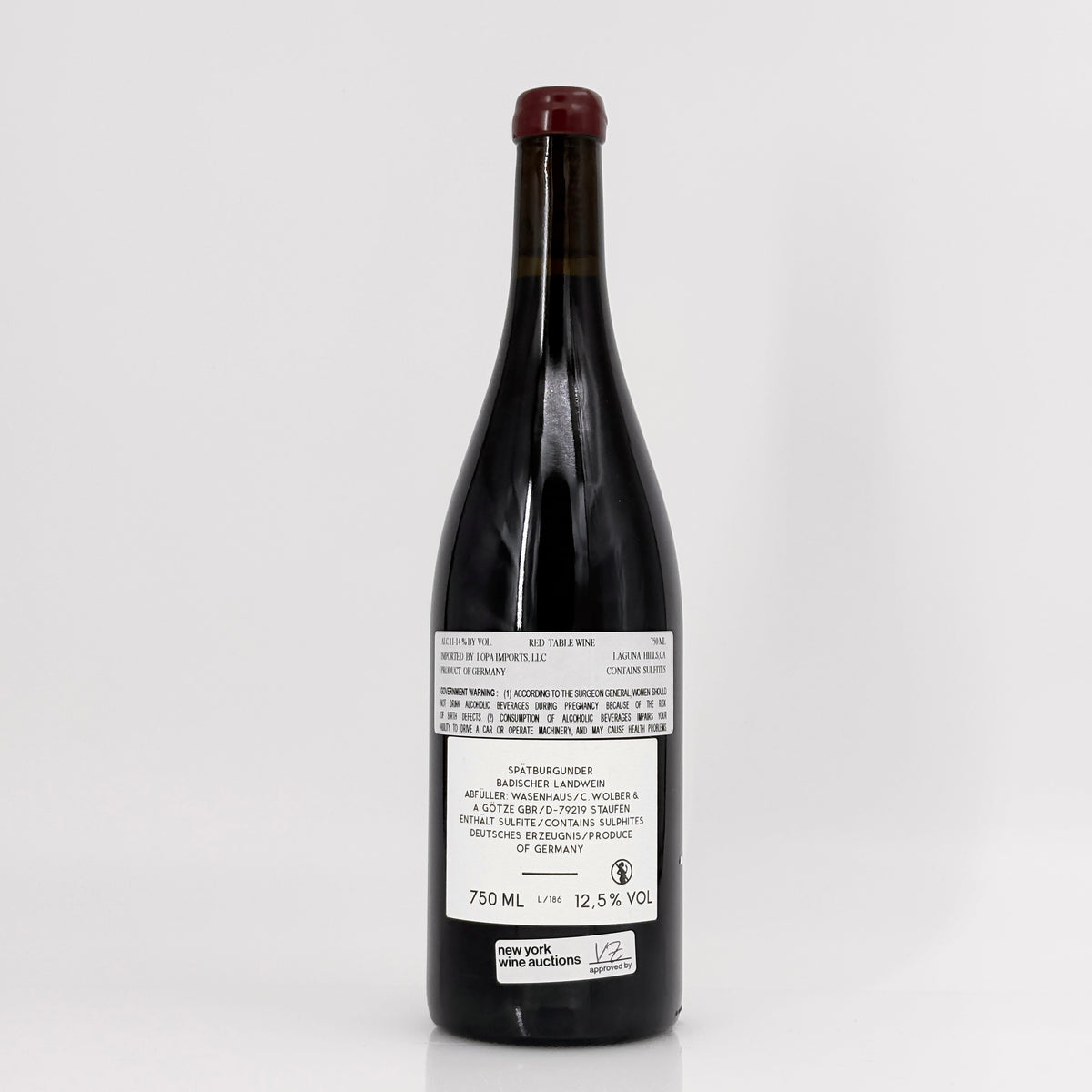 2018 Weingut Wasenhaus Spatburgunder 'Mohlin' Baden, Germany (Lot 2)