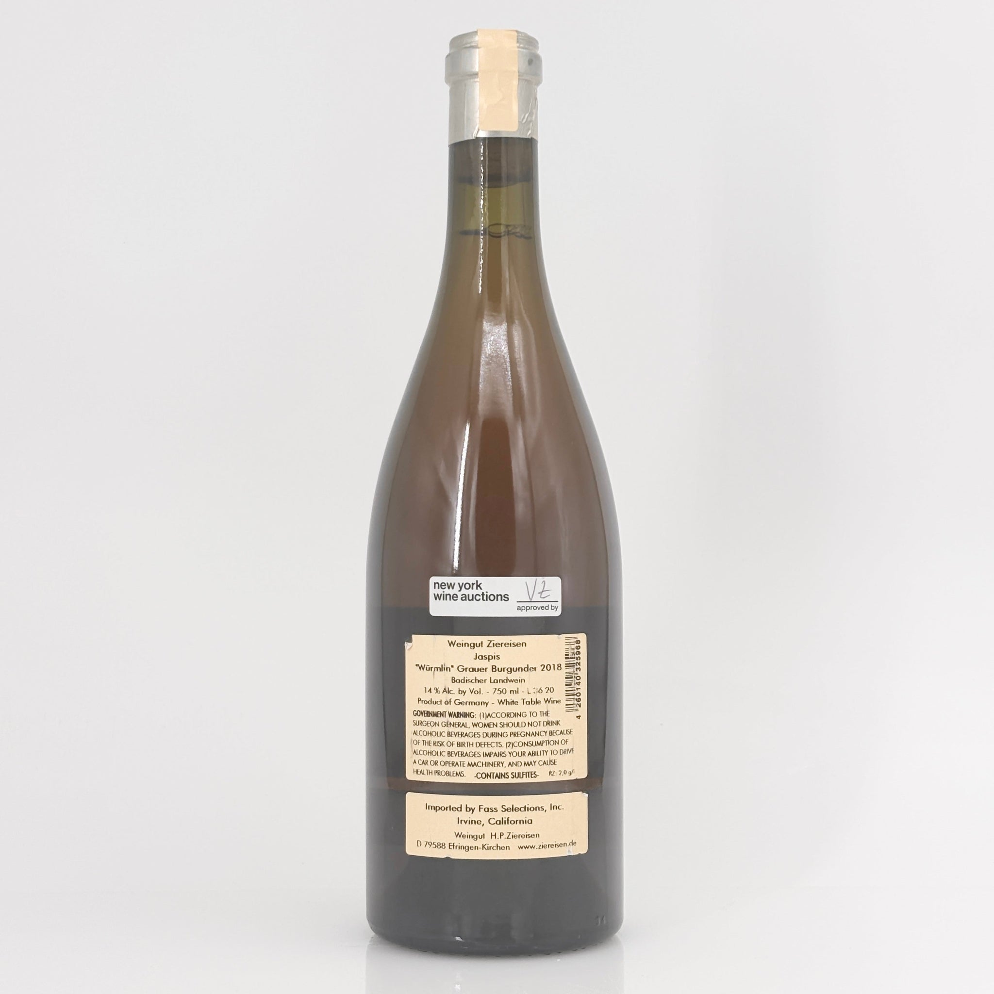 2018 Weingut Ziereisen Jaspis Würmlin Grauer Burgunder, Baden, Germany